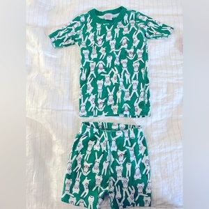Green Bunny pj set